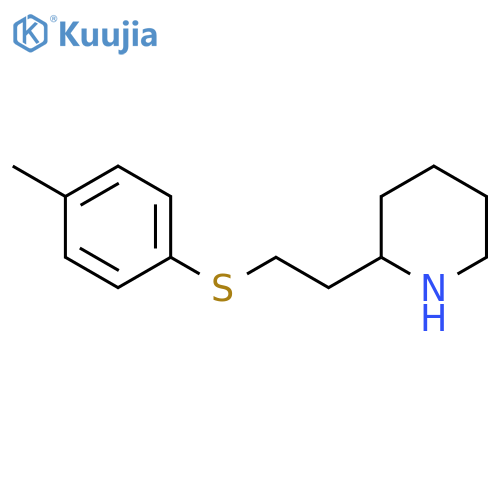 2-{2-[(4-methylphenyl)sulfanyl]ethyl}piperidine structure