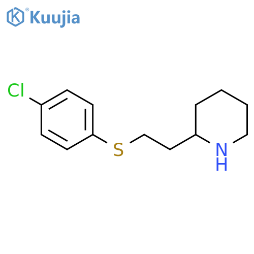 2-{2-[(4-chlorophenyl)sulfanyl]ethyl}piperidine structure