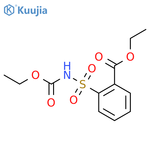 Benzoic acid, 2-[[(ethoxycarbonyl)amino]sulfonyl]-, ethyl ester structure