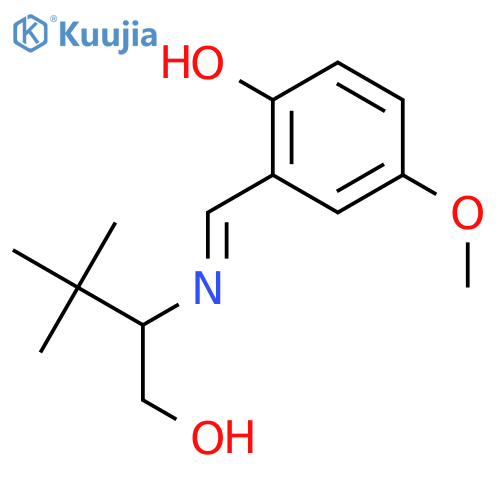 Phenol,2-[(E)-[[(1R)-1-(hydroxymethyl)-2,2-dimethylpropyl]imino]methyl]-4-methoxy- structure