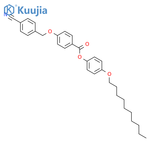 Benzoic acid, 4-[(4-cyanophenyl)methoxy]-, 4-(decyloxy)phenyl ester structure