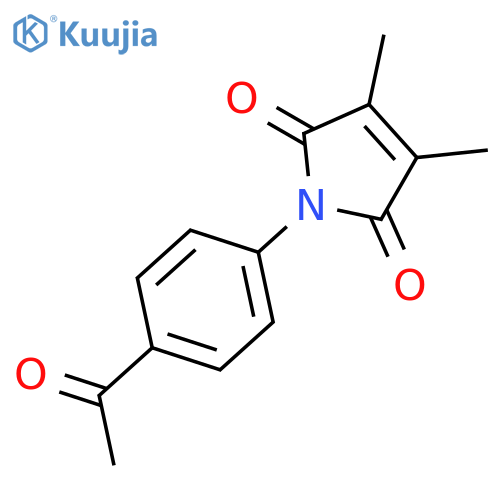 1H-Pyrrole-2,5-dione, 1-(4-acetylphenyl)-3,4-dimethyl- structure