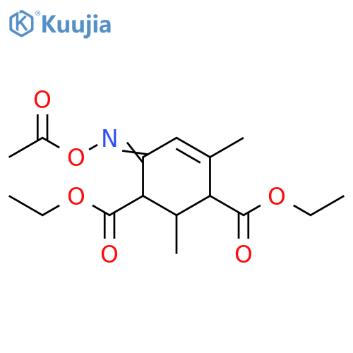 4-Cyclohexene-1,3-dicarboxylic acid, 6-[(acetyloxy)imino]-2,4-dimethyl-, 1,3-diethyl ester structure