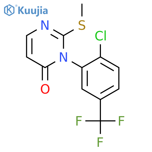 4(3H)-Pyrimidinone,3-[2-chloro-5-(trifluoromethyl)phenyl]-2-(methylthio)- structure