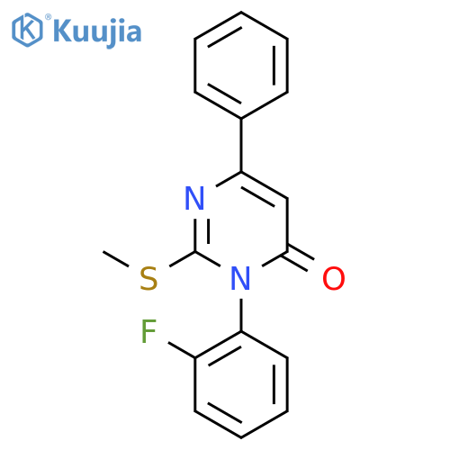 4(3H)-Pyrimidinone, 3-(2-fluorophenyl)-2-(methylthio)-6-phenyl- structure