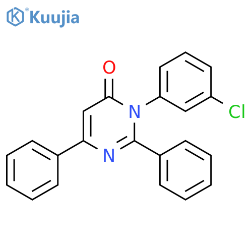 4(3H)-Pyrimidinone, 3-(3-chlorophenyl)-2,6-diphenyl- structure