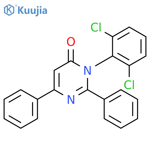4(3H)-Pyrimidinone, 3-(2,6-dichlorophenyl)-2,6-diphenyl- structure