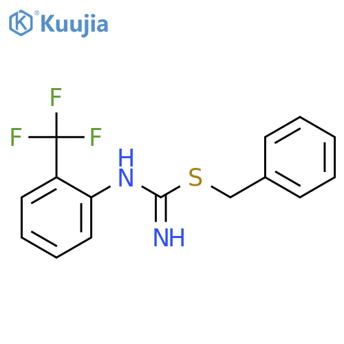 Carbamimidothioic acid, [2-(trifluoromethyl)phenyl]-, phenylmethyl ester structure