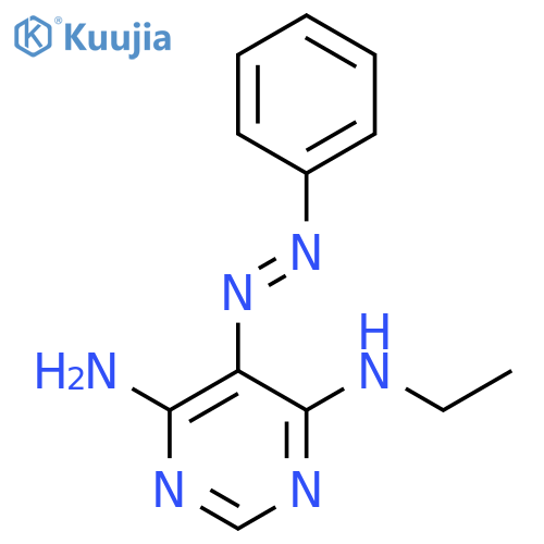 4,6-Pyrimidinediamine, N-ethyl-5-(phenylazo)- structure