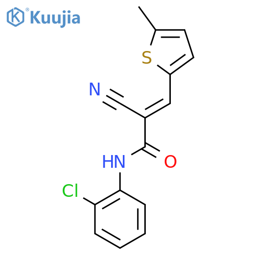 N-(2-chlorophenyl)-2-cyano-3-(5-methylthiophen-2-yl)prop-2-enamide structure