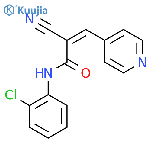 N-(2-chlorophenyl)-2-cyano-3-(pyridin-4-yl)prop-2-enamide structure