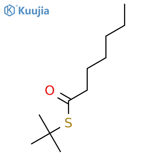 Heptanethioic acid, S-(1,1-dimethylethyl) ester structure