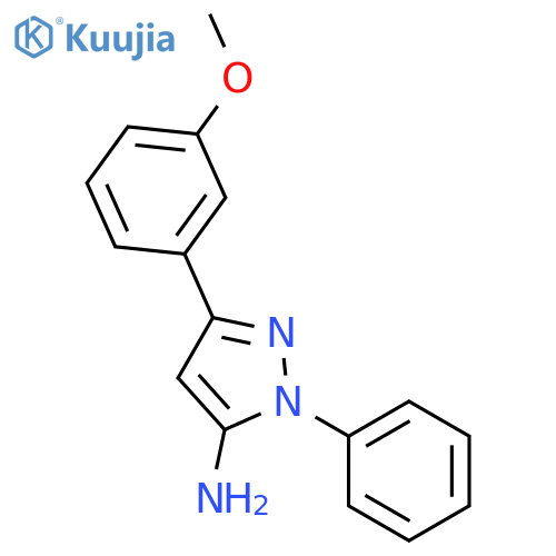 3-(3-methoxyphenyl)-1-phenyl-1H-pyrazol-5-amine structure