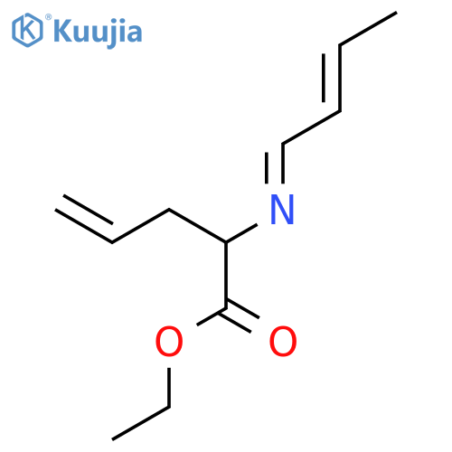 4-Pentenoic acid, 2-(2-butenylideneamino)-, ethyl ester structure