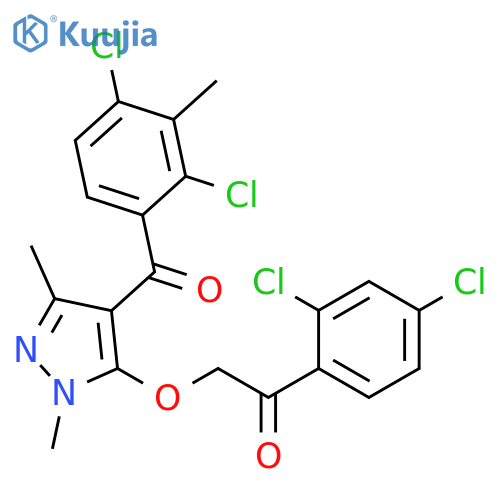 Ethanone, 2-[[4-(2,4-dichloro-3-methylbenzoyl)-1,3-dimethyl-1H-pyrazol-5-yl]oxy]-1-(2,4-dichlorophenyl)- structure