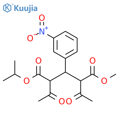 Pentanedioic acid, 2,4-diacetyl-3-(3-nitrophenyl)-, 1-methyl 5-(1-methylethyl) ester structure