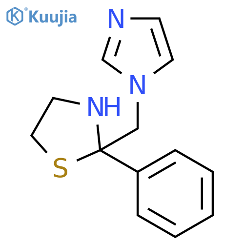 Thiazolidine, 2-(1H-imidazol-1-ylmethyl)-2-phenyl- structure