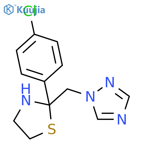 1H-1,2,4-Triazole, 1-[[2-(4-chlorophenyl)-2-thiazolidinyl]methyl]- structure