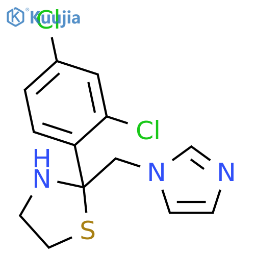 Thiazolidine, 2-(2,4-dichlorophenyl)-2-(1H-imidazol-1-ylmethyl)- structure
