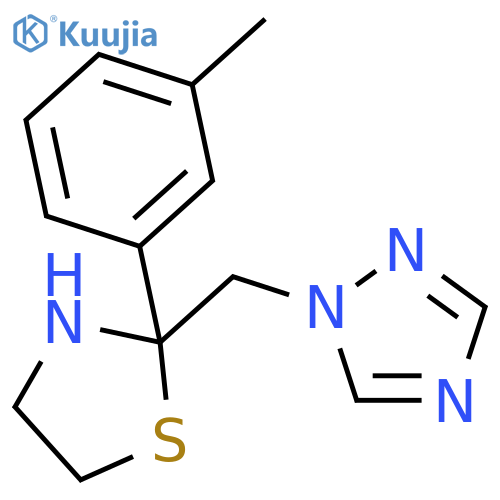 1H-1,2,4-Triazole, 1-[[2-(3-methylphenyl)-2-thiazolidinyl]methyl]- structure
