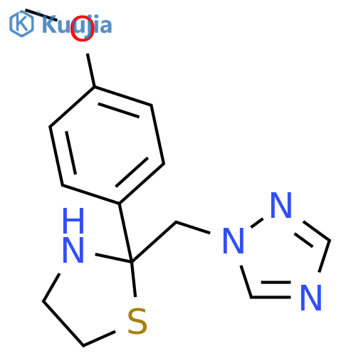 1H-1,2,4-Triazole, 1-[[2-(4-methoxyphenyl)-2-thiazolidinyl]methyl]- structure