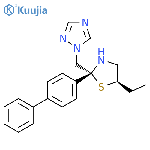 1H-1,2,4-Triazole,1-[(2-[1,1'-biphenyl]-4-yl-5-ethyl-2-thiazolidinyl)methyl]-, trans- structure