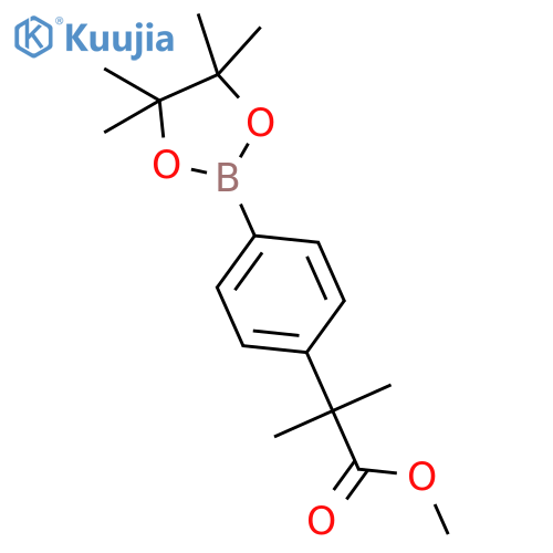 methyl 2-methyl-2-[4-(4,4,5,5-tetramethyl-1,3,2-dioxaborolan-2-yl)phenyl]propanoate structure