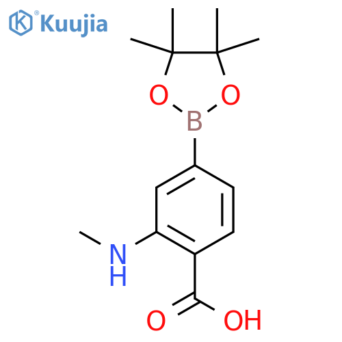 2-(Methylamino)-4-(4,4,5,5-tetramethyl-1,3,2-dioxaborolan-2-yl)benzoic acid structure