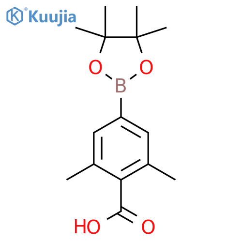 2,6-Dimethyl-4-(4,4,5,5-tetramethyl-1,3,2-dioxaborolan-2-yl)benzoic acid structure