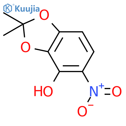1,3-Benzodioxol-4-ol, 2,2-dimethyl-5-nitro- structure