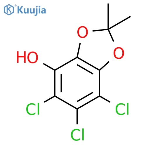 1,3-Benzodioxol-4-ol, 5,6,7-trichloro-2,2-dimethyl- structure