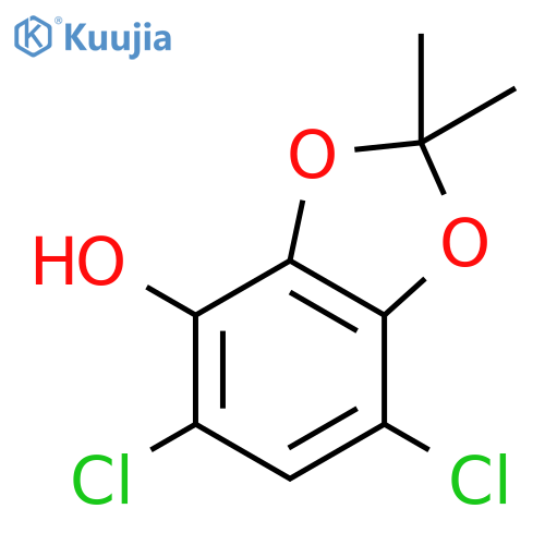 1,3-Benzodioxol-4-ol, 5,7-dichloro-2,2-dimethyl- structure