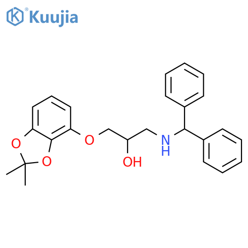 2-Propanol, 1-[(2,2-dimethyl-1,3-benzodioxol-4-yl)oxy]-3-[(diphenylmethyl)amino]- structure