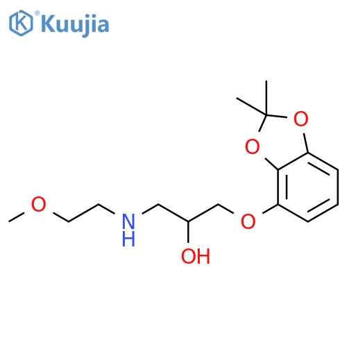 2-Propanol, 1-[(2,2-dimethyl-1,3-benzodioxol-4-yl)oxy]-3-[(2-methoxyethyl)amino]- structure