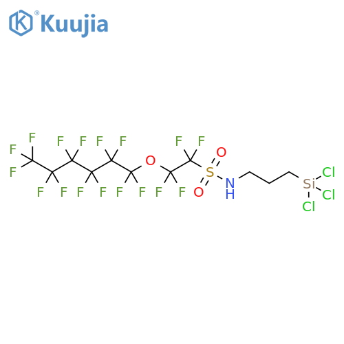 Ethanesulfonamide,1,1,2,2-tetrafluoro-N-[3-(trichlorosilyl)propyl]-2-[(tridecafluorohexyl)oxy]- structure