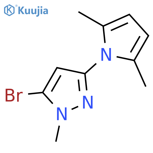 1H-Pyrazole, 5-bromo-3-(2,5-dimethyl-1H-pyrrol-1-yl)-1-methyl- structure