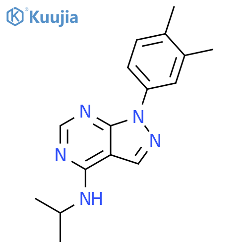 1-(3,4-dimethylphenyl)-N-(propan-2-yl)-1H-pyrazolo3,4-dpyrimidin-4-amine structure