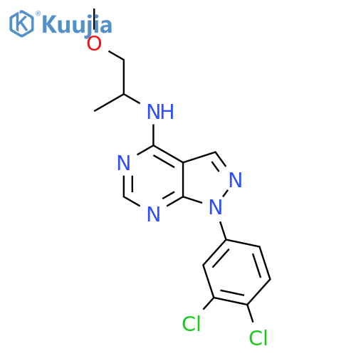 1-(3,4-dichlorophenyl)-N-(1-methoxypropan-2-yl)-1H-pyrazolo3,4-dpyrimidin-4-amine structure