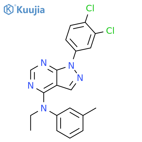 1-(3,4-dichlorophenyl)-N-ethyl-N-(3-methylphenyl)-1H-pyrazolo3,4-dpyrimidin-4-amine structure