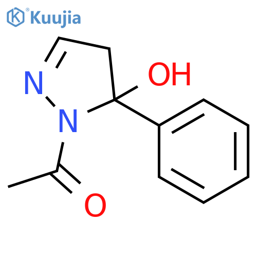 1H-Pyrazol-5-ol, 1-acetyl-4,5-dihydro-5-phenyl- structure