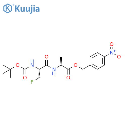 L-Alanine, N-[N-[(1,1-dimethylethoxy)carbonyl]-3-fluoro-L-alanyl]-, (4-nitrophenyl)methyl ester (9CI) structure