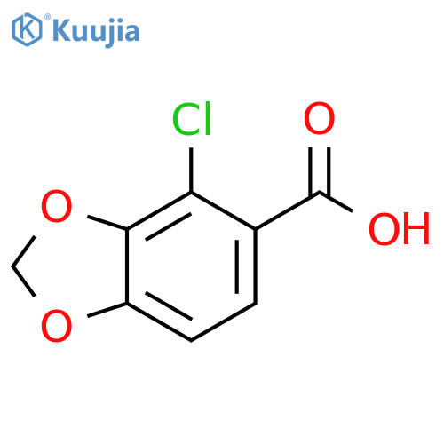 4-chloro-1,3-dioxaindane-5-carboxylic acid structure
