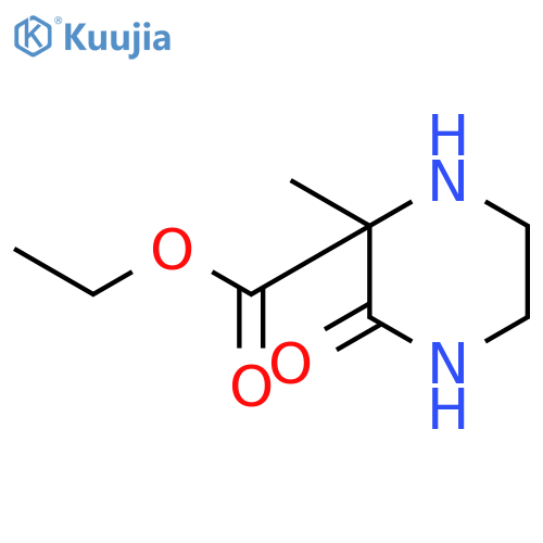 2-methyl-3-oxo-2-Piperazinecarboxylic acid ethyl ester structure