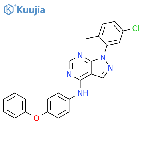 1-(5-chloro-2-methylphenyl)-N-(4-phenoxyphenyl)-1H-pyrazolo3,4-dpyrimidin-4-amine structure
