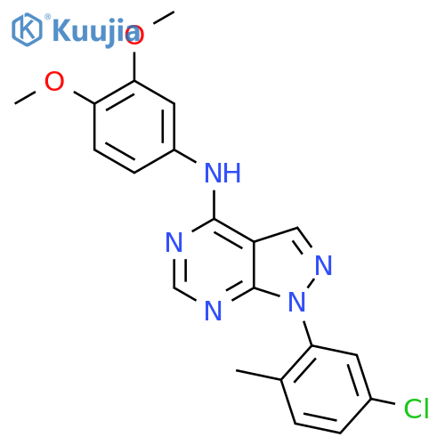 1-(5-chloro-2-methylphenyl)-N-(3,4-dimethoxyphenyl)-1H-pyrazolo3,4-dpyrimidin-4-amine structure