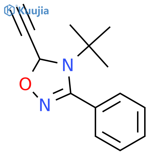 1,2,4-Oxadiazole, 4-(1,1-dimethylethyl)-5-ethynyl-4,5-dihydro-3-phenyl- structure