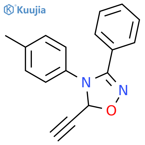 1,2,4-Oxadiazole, 5-ethynyl-4,5-dihydro-4-(4-methylphenyl)-3-phenyl- structure