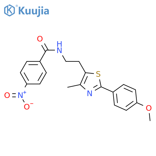 N-{2-2-(4-methoxyphenyl)-4-methyl-1,3-thiazol-5-ylethyl}-4-nitrobenzamide structure