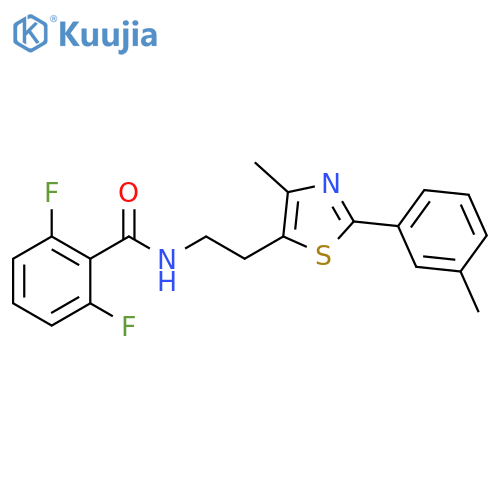 2,6-difluoro-N-{2-4-methyl-2-(3-methylphenyl)-1,3-thiazol-5-ylethyl}benzamide structure
