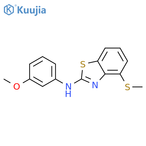 N-(3-methoxyphenyl)-4-(methylsulfanyl)-1,3-benzothiazol-2-amine structure